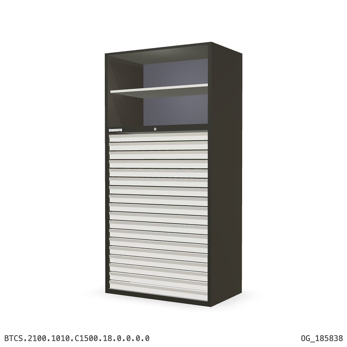 Combination Cabinet 1010W × 2100H — S Series, C1500 Drawer Bay by Boscotek