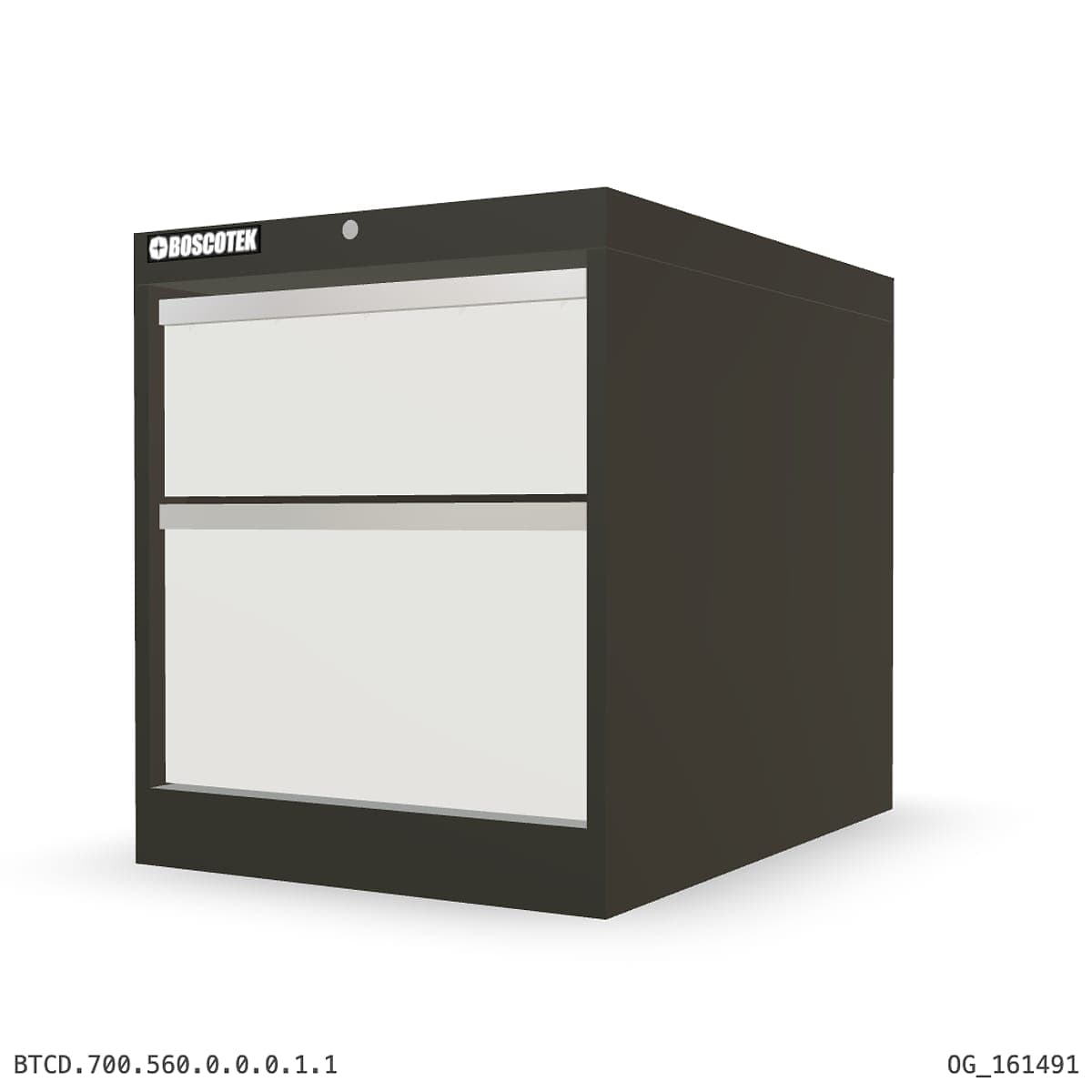 HD Cabinet 560W × 700H — D Series, 2-Drawer by Boscotek