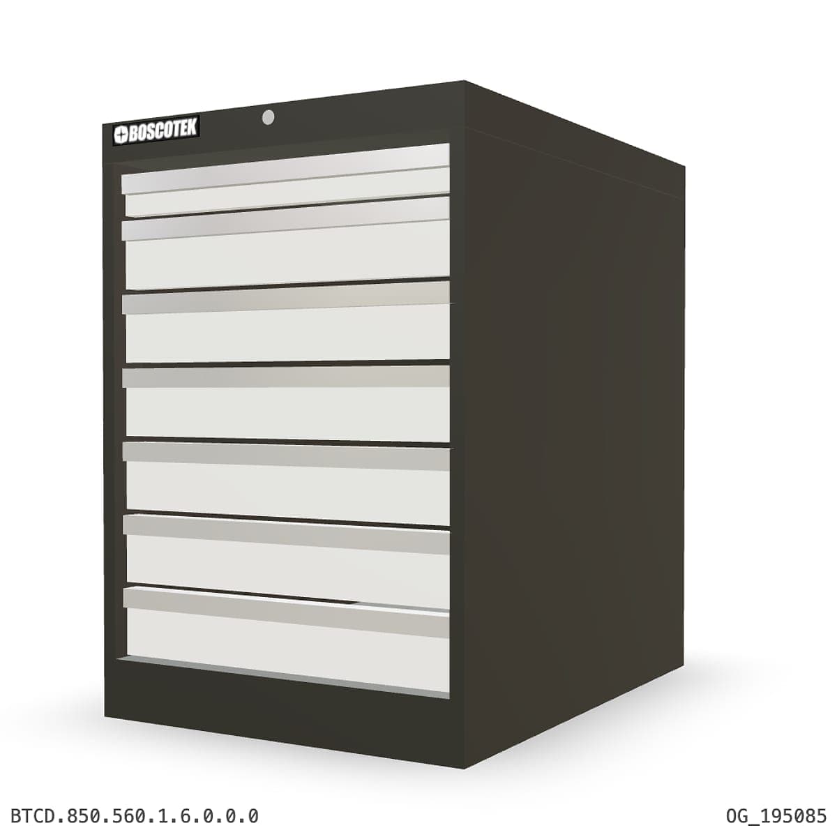 HD Cabinet 560W × 850H — D Series, 7-Drawer by Boscotek