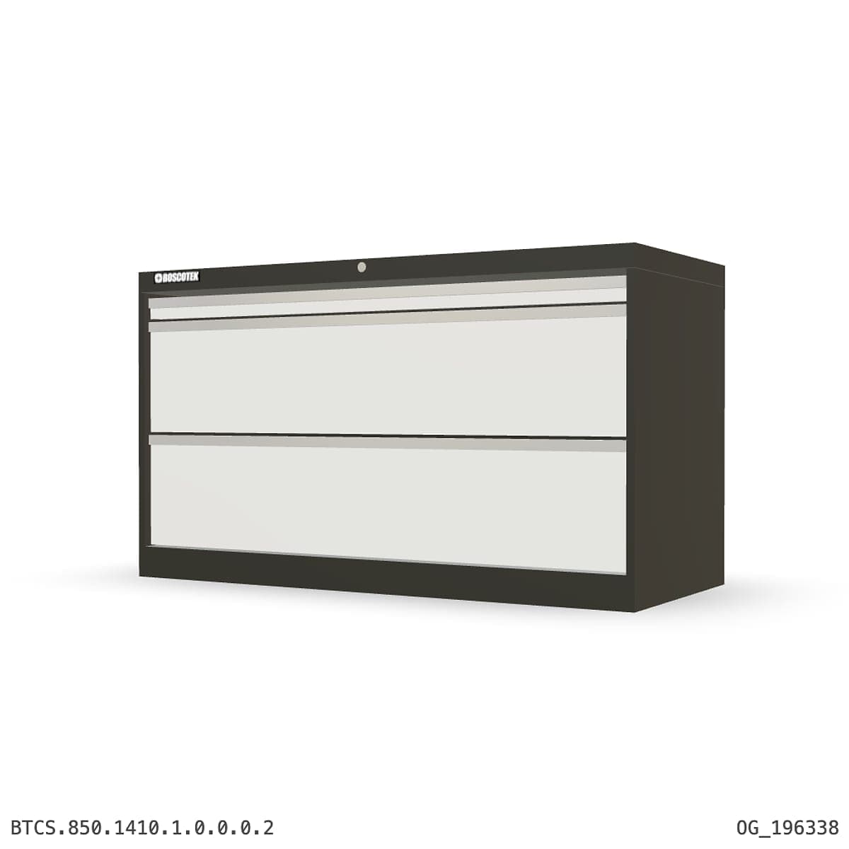 HD Cabinet 1410W × 850H — S Series, 3-Drawer by Boscotek