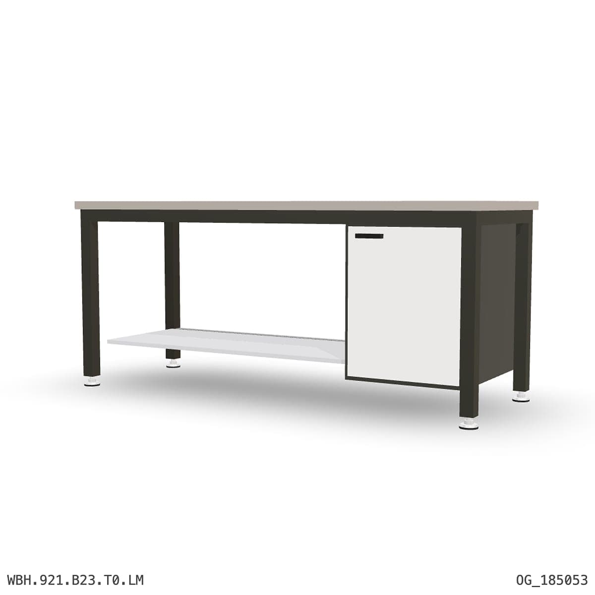 Heavy Duty Workbench 2100mm — Laminated Timber (42mm HDF), under-bench storage by Boscotek