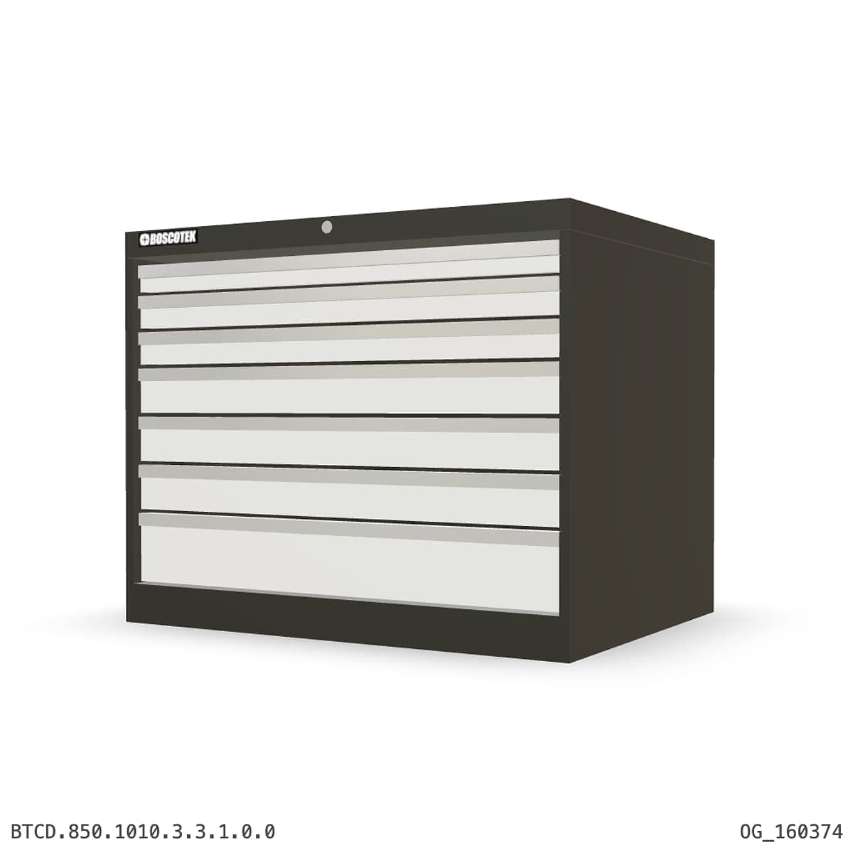 HD Cabinet 1010W × 850H — D Series, 7-Drawer by Boscotek