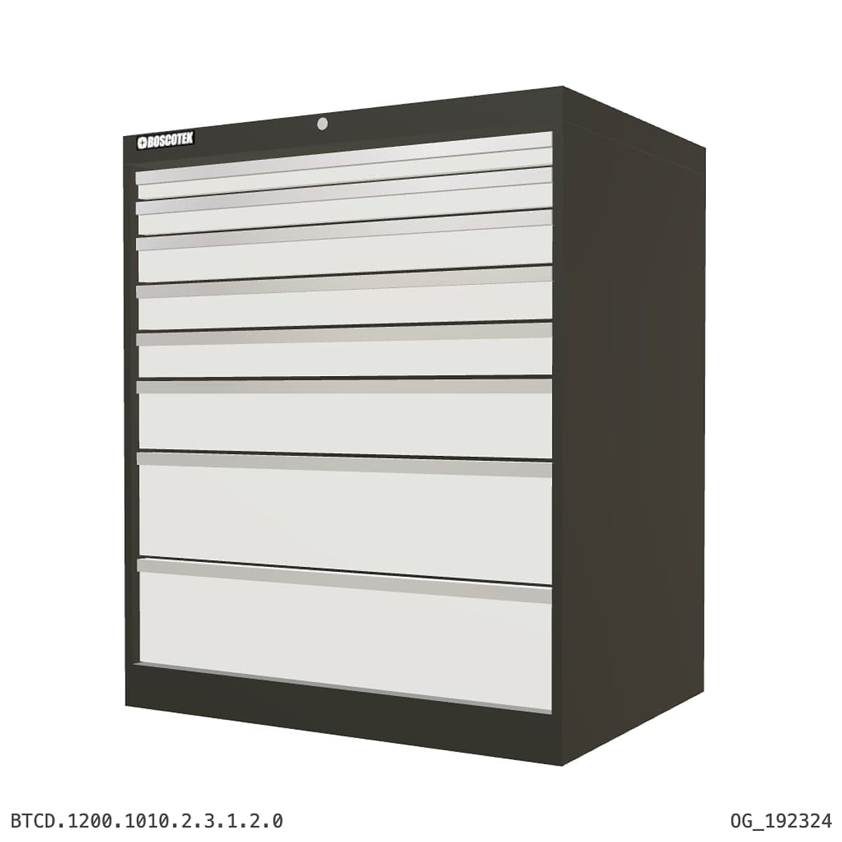 HD Cabinet 1010W × 1200H — D Series, 8-Drawer by Boscotek