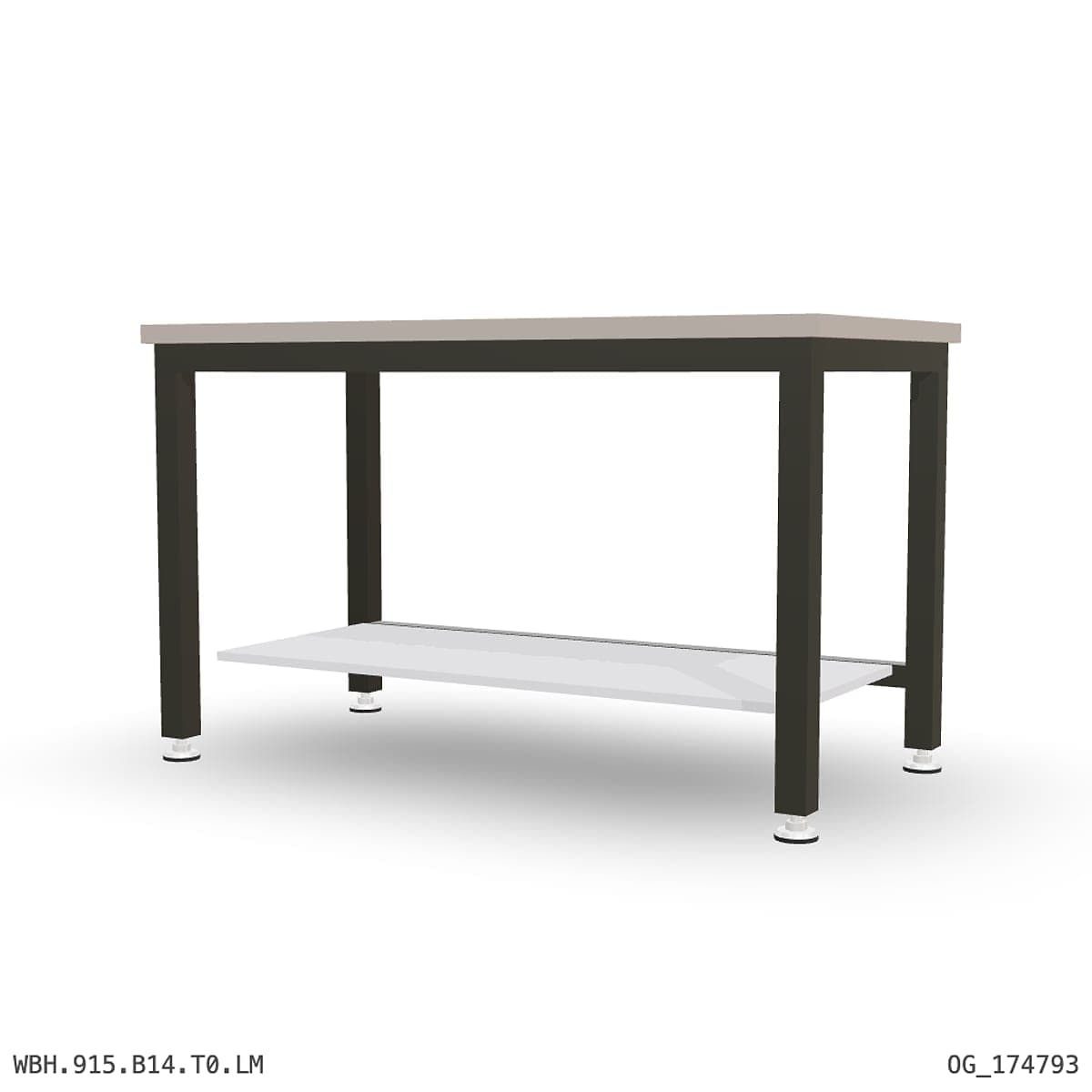 Heavy Duty Workbench 1500mm — Laminated Timber (42mm HDF), under-bench storage by Boscotek