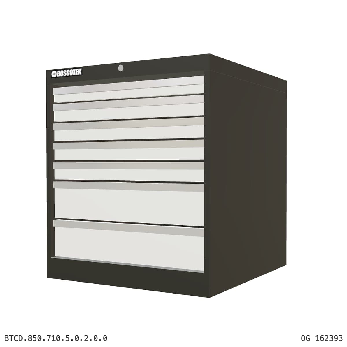 HD Cabinet 710W × 850H — D Series, 7-Drawer by Boscotek