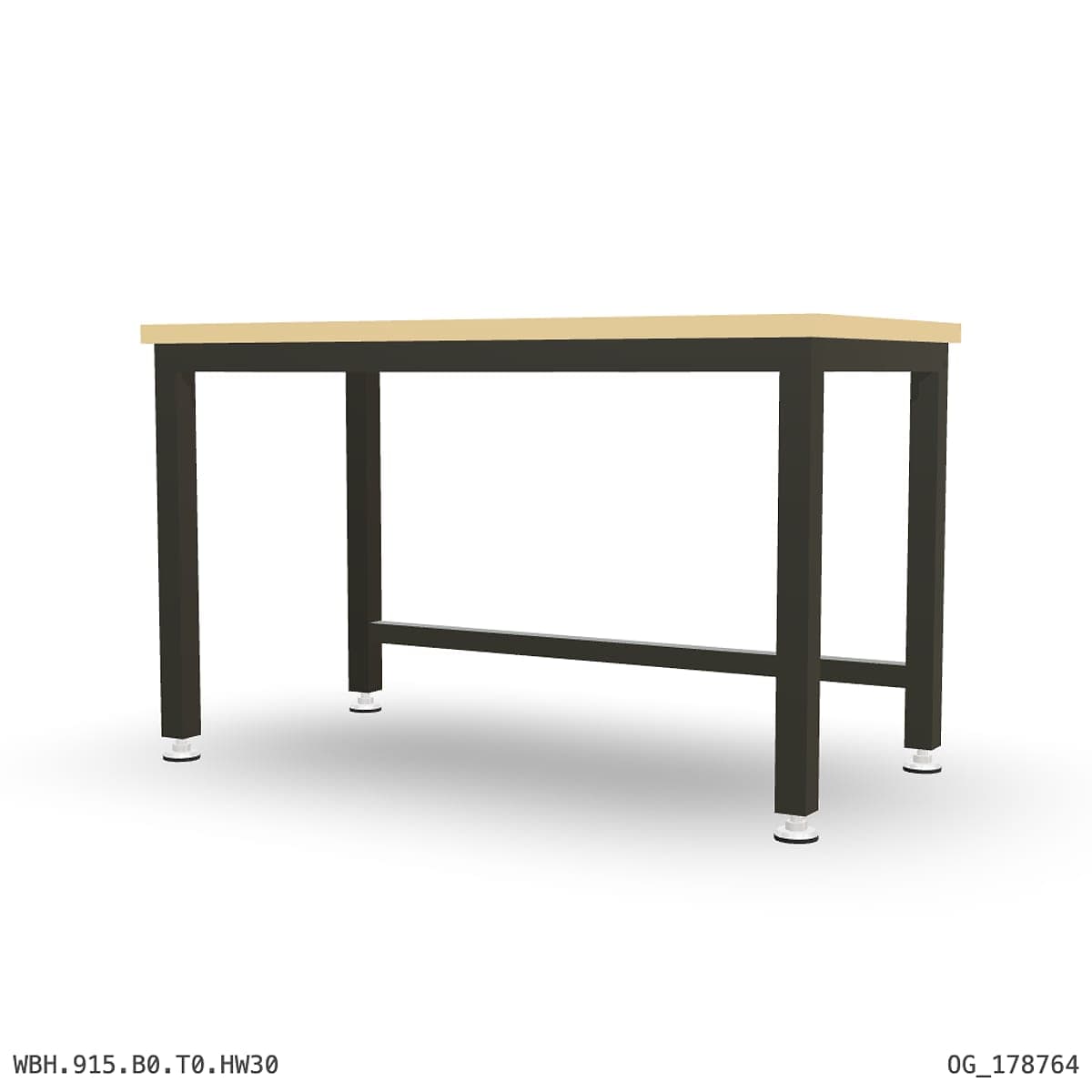 Heavy Duty Workbench 1500mm — Hardwood Oak 30mm by Boscotek