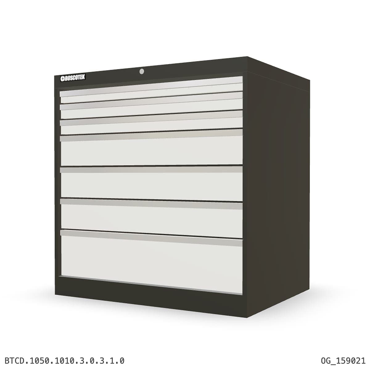 HD Cabinet 1010W × 1050H — D Series, 7-Drawer by Boscotek