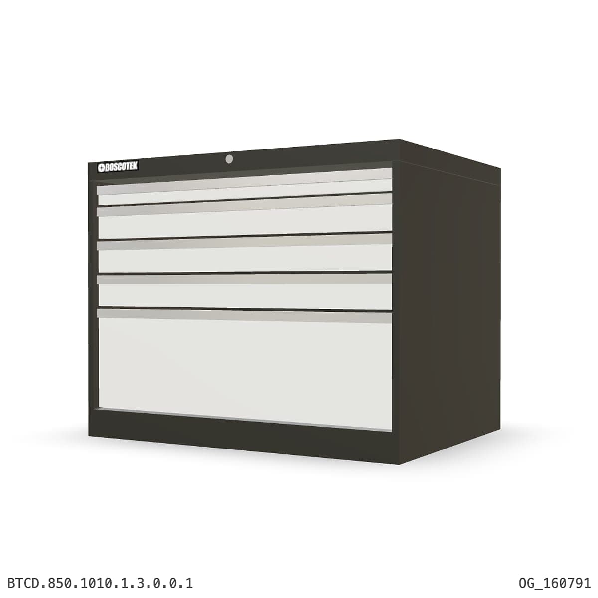 HD Cabinet 1010W × 850H — D Series, 5-Drawer by Boscotek