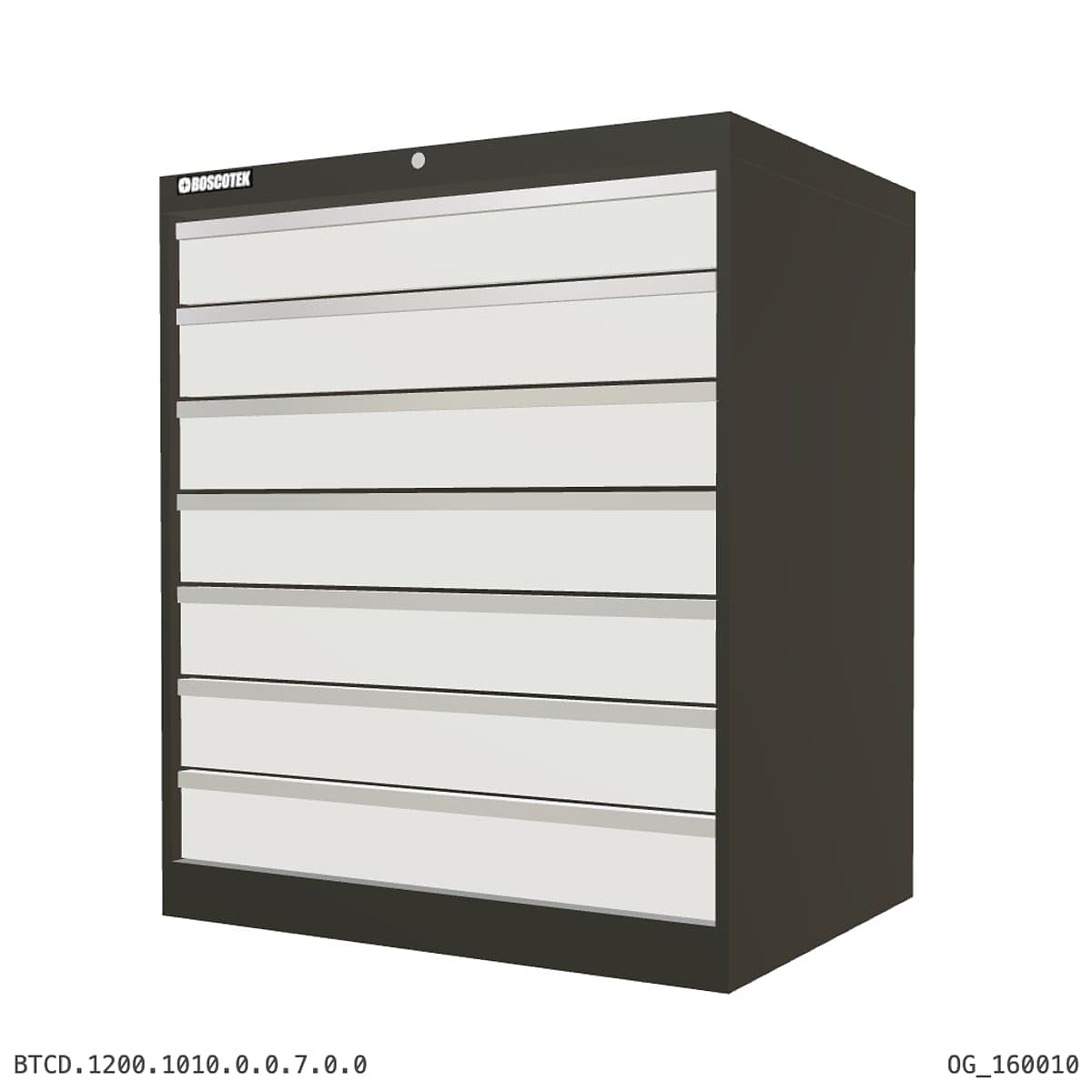 HD Cabinet 1010W × 1200H — D Series, 7-Drawer by Boscotek