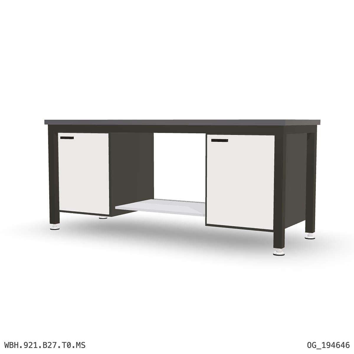 Heavy Duty Workbench 2100mm — 2mm Mild Steel, under-bench storage by Boscotek