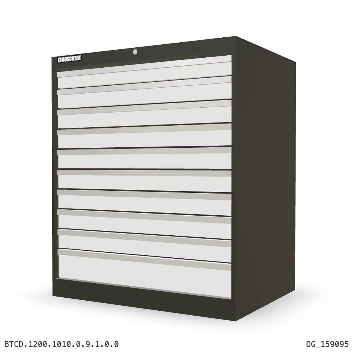 HD Cabinet 1010W × 1200H — D Series, 10-Drawer by Boscotek