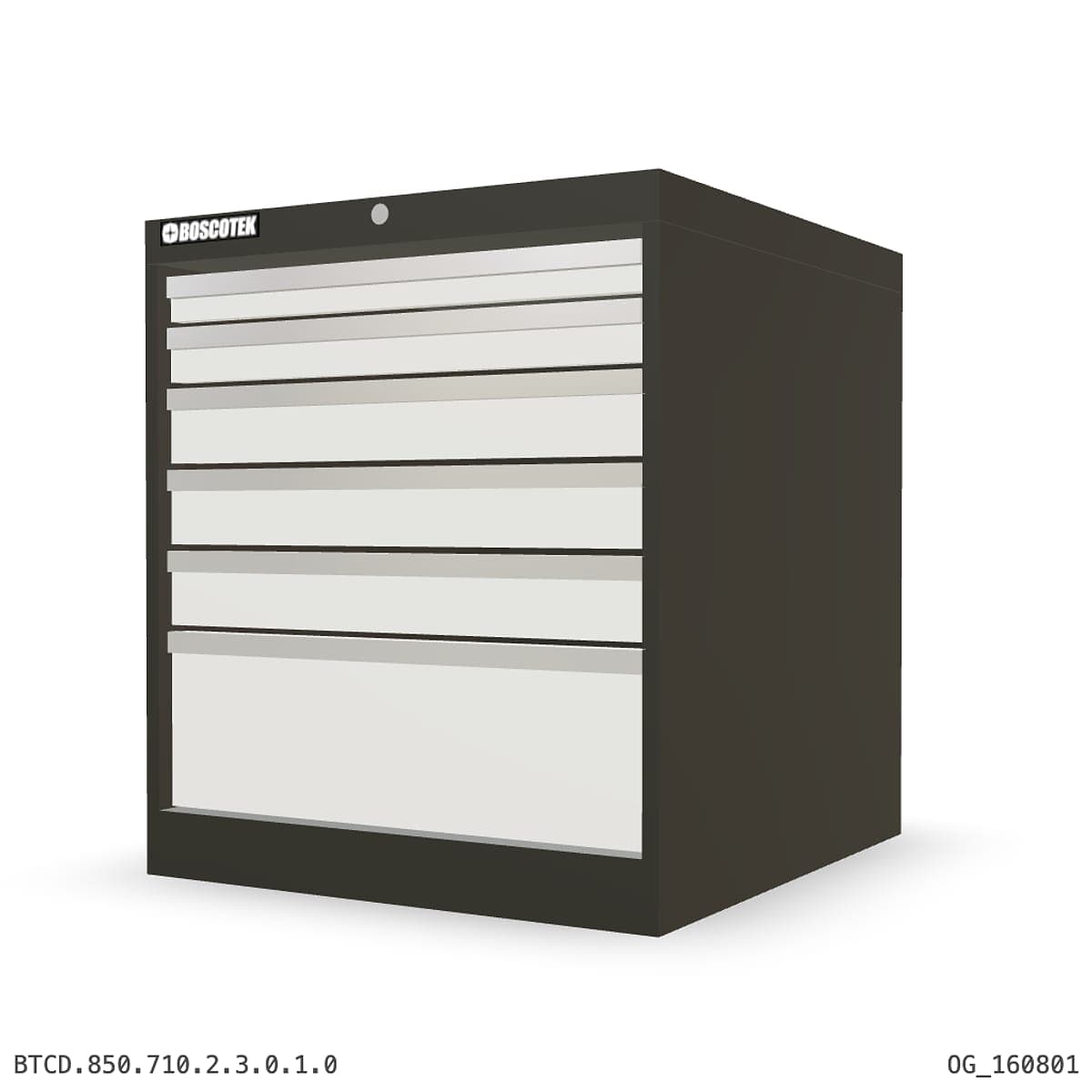 HD Cabinet 710W × 850H — D Series, 6-Drawer by Boscotek