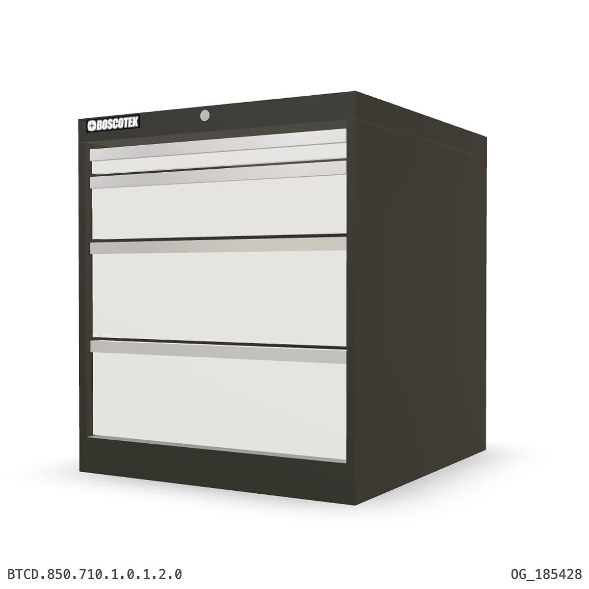HD Cabinet 710W × 850H — D Series, 4-Drawer by Boscotek