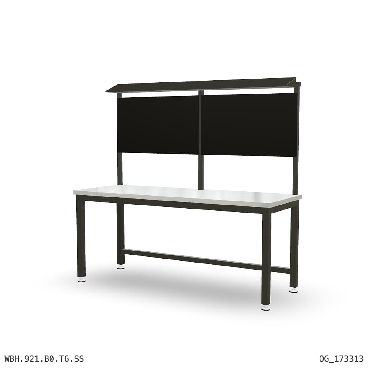 Heavy Duty Workbench 2100mm — Stainless Steel (1.2mm 304), overhead shelving by Boscotek