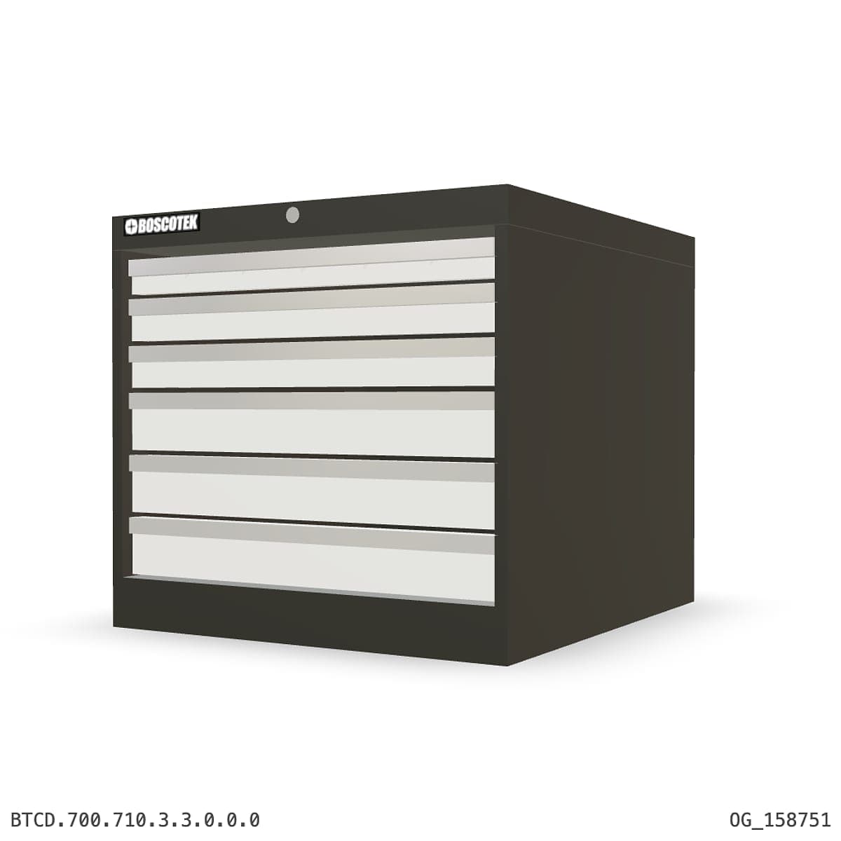 HD Cabinet 710W × 700H — D Series, 6-Drawer by Boscotek