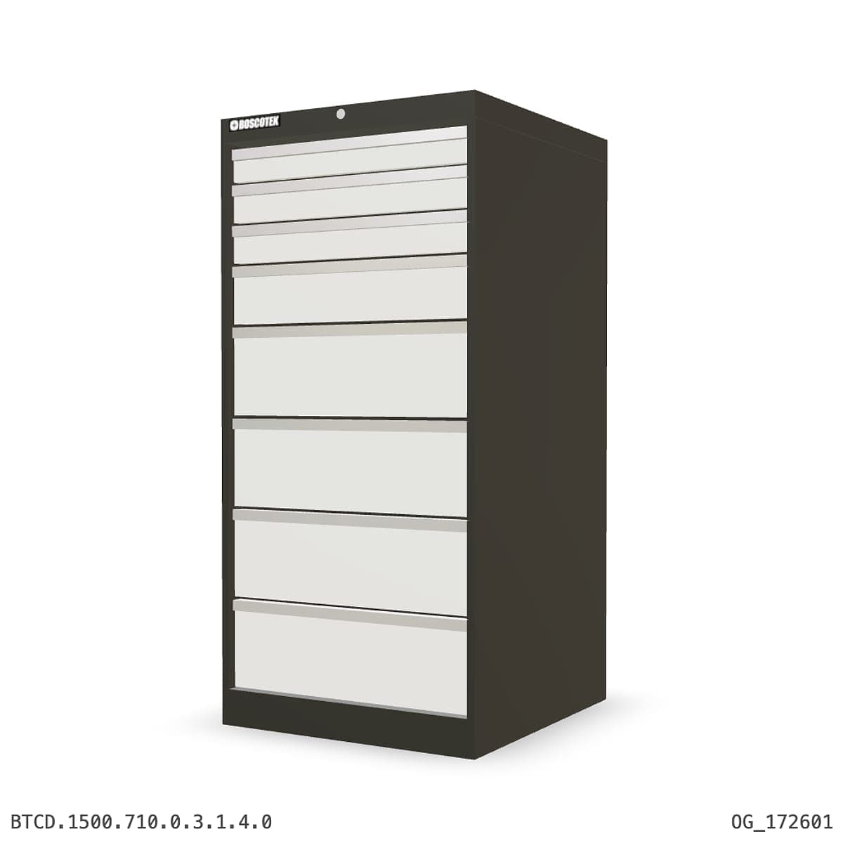 HD Cabinet 710W × 1500H — D Series, 8-Drawer by Boscotek