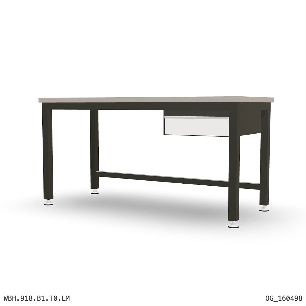 Heavy Duty Workbench 1800mm — Laminated Timber (42mm HDF), under-bench storage by Boscotek