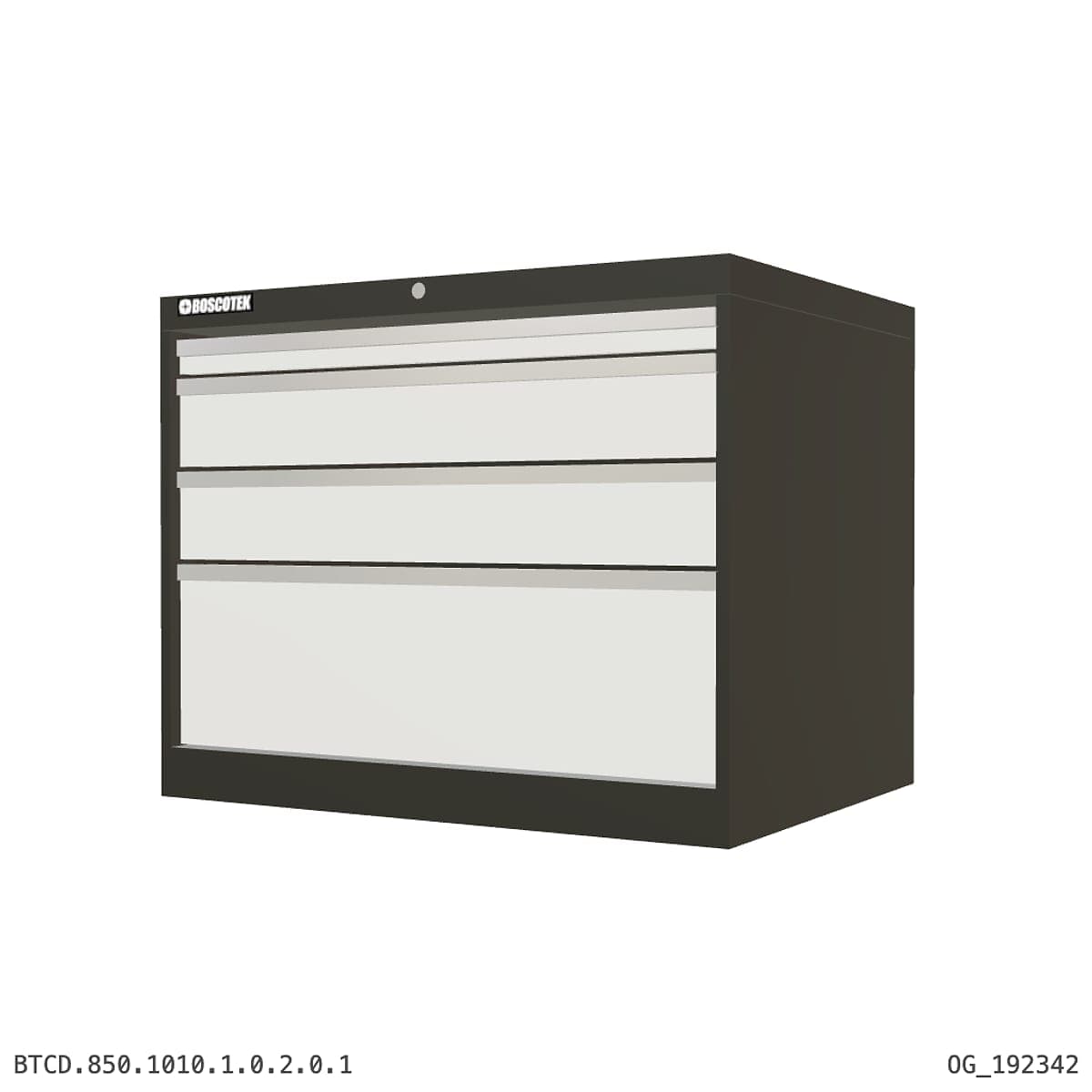 HD Cabinet 1010W × 850H — D Series, 4-Drawer by Boscotek