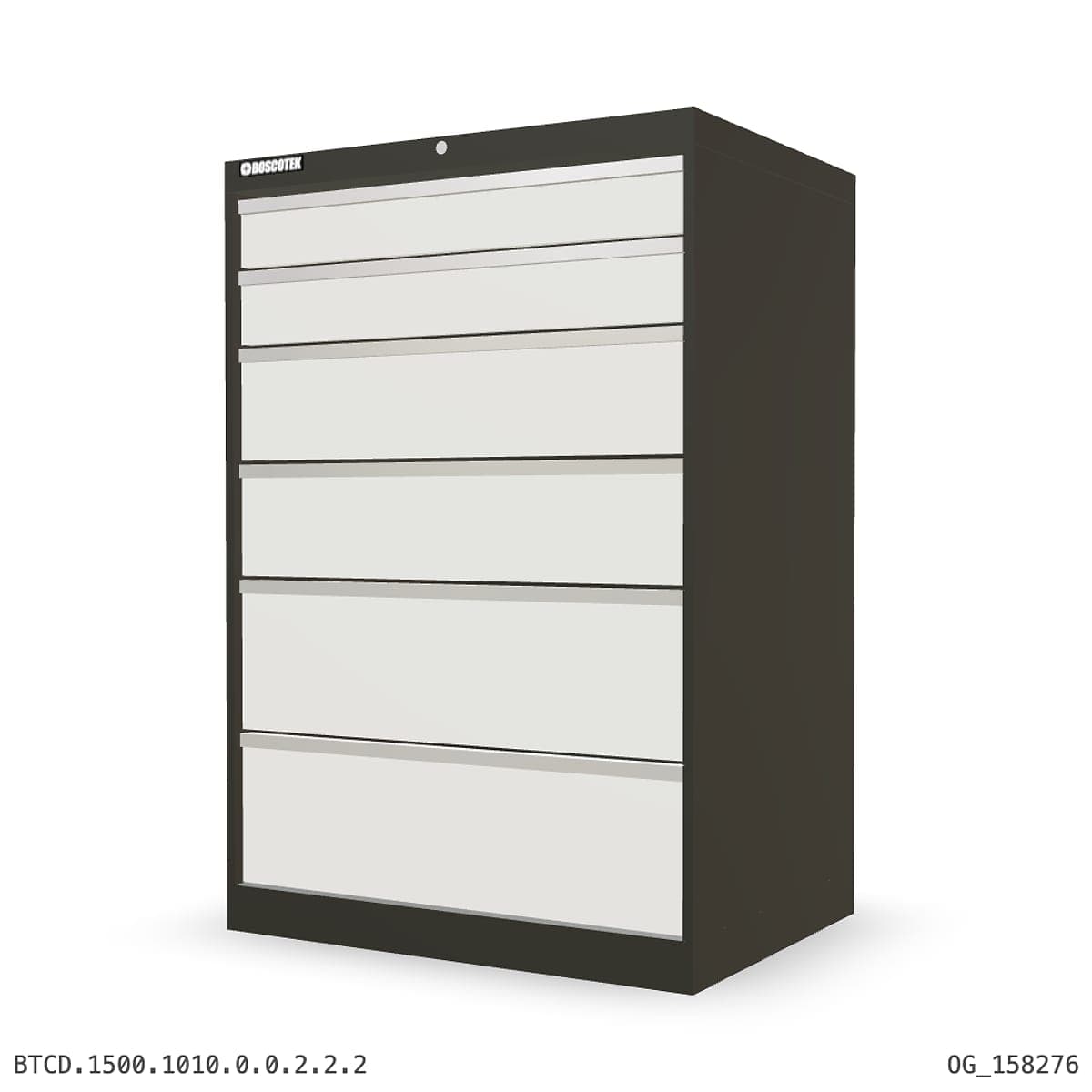 HD Cabinet 1010W × 1500H — D Series, 6-Drawer by Boscotek