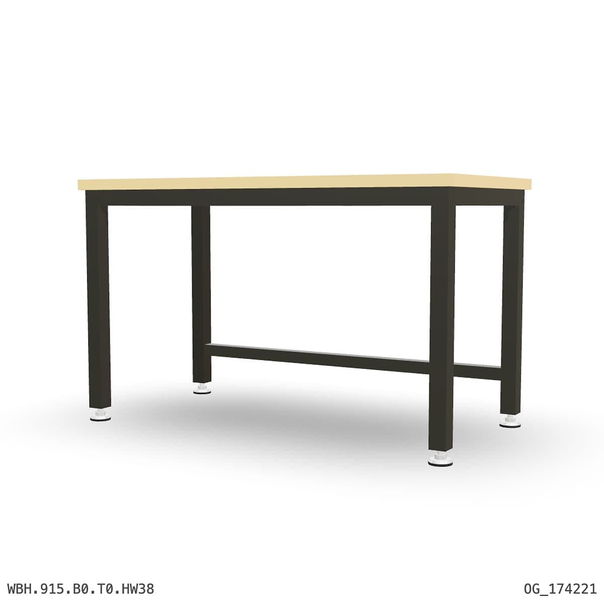 Heavy Duty Workbench 1500mm — Hardwood Oak 38mm by Boscotek