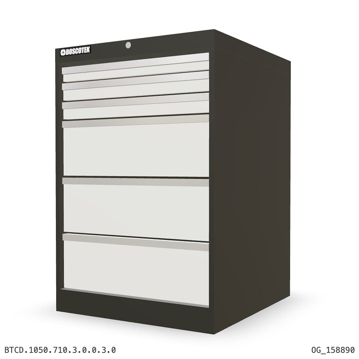 HD Cabinet 710W × 1050H — D Series, 6-Drawer by Boscotek