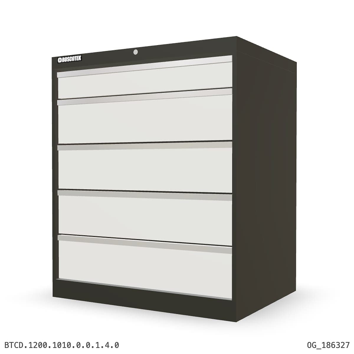HD Cabinet 1010W × 1200H — D Series, 5-Drawer by Boscotek